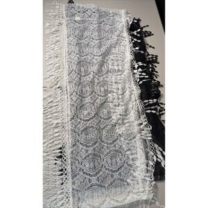 2 Unbranded Black And White Shaw Lace Scarf Dress Wear